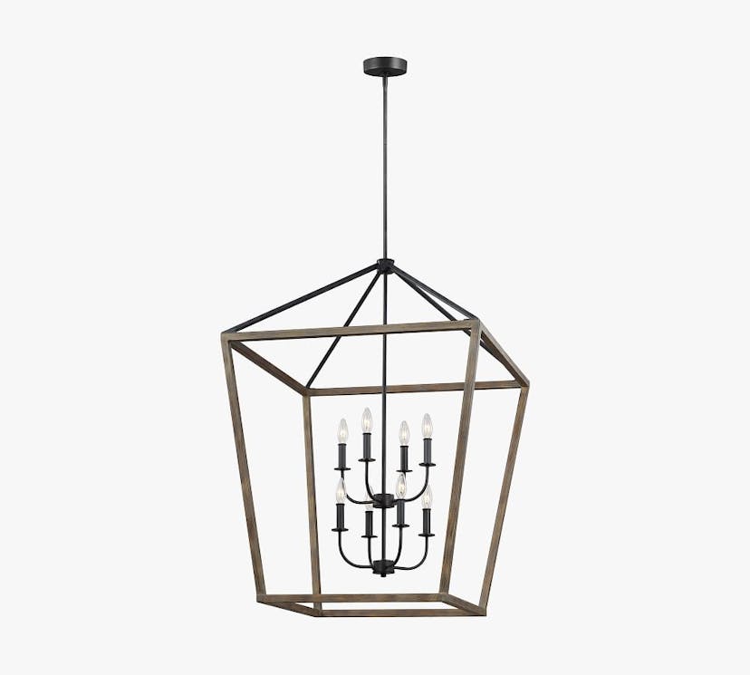 Buford Wood & Iron Tiered Chandelier, Extra Large