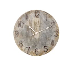 Oversized Distressed Steel Wall Clock, 36"Dia.