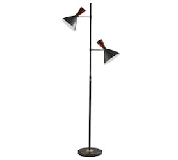 Ravenna Metal 2-Light Floor Lamp, Black