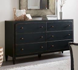 Ciao Bella Six-Drawer Dresser, Speckled Gray