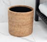 Artifacts Rattan™ Round Waste Basket With Metal Liner, White Wash