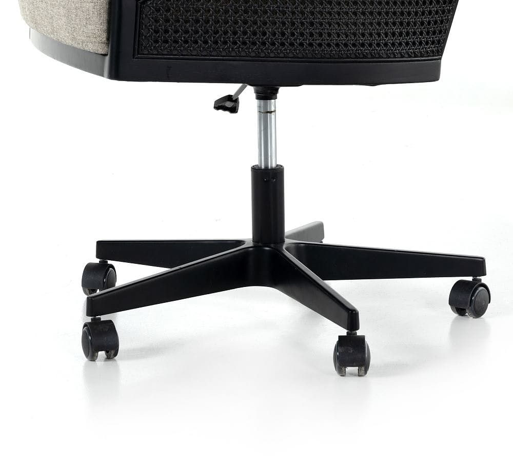 Elm Upholstered Cane Desk Chair
