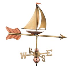 Sailboat Copper Weathervane