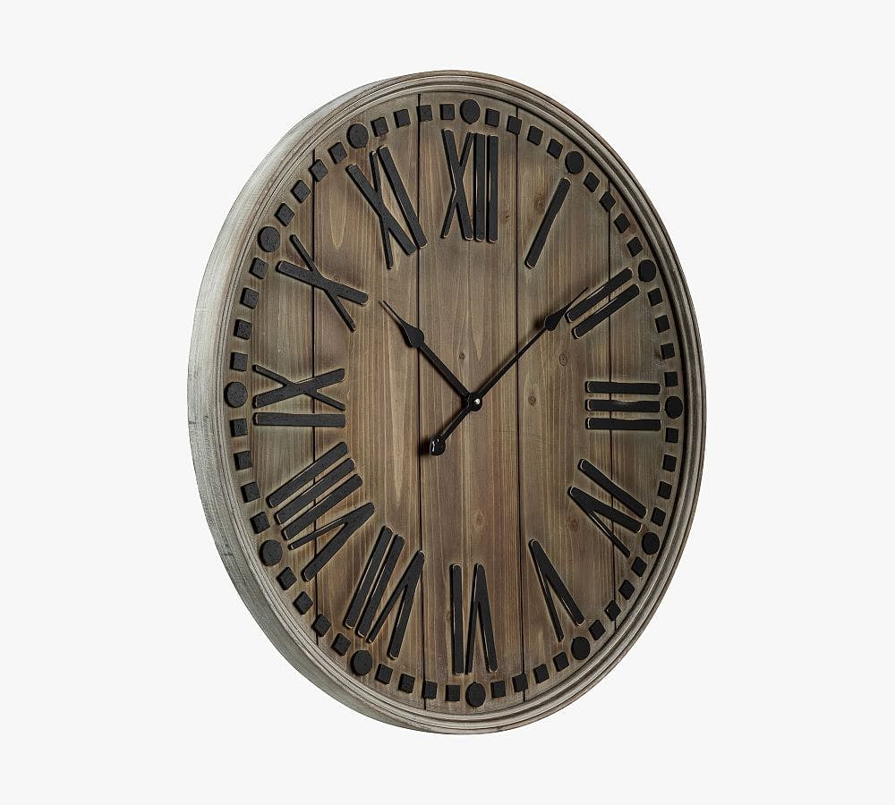Oversized Wooden Wall Clock