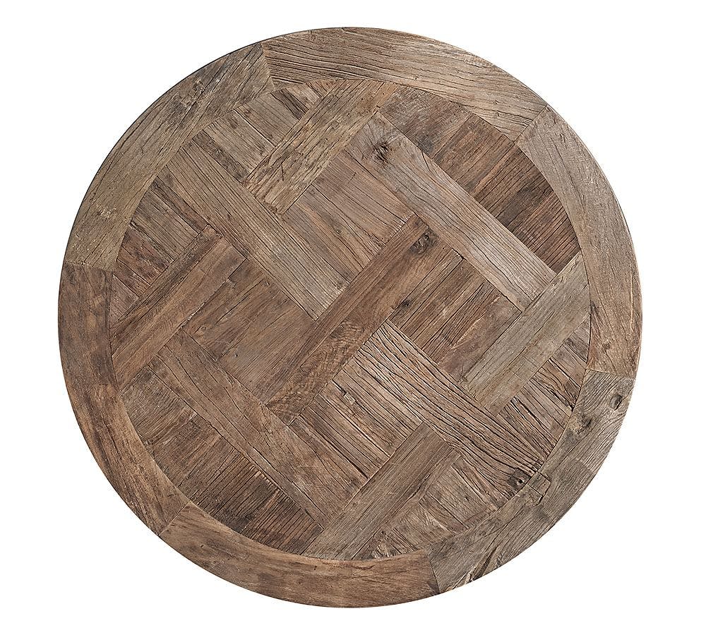 Parquet Round Reclaimed Wood Coffee Table