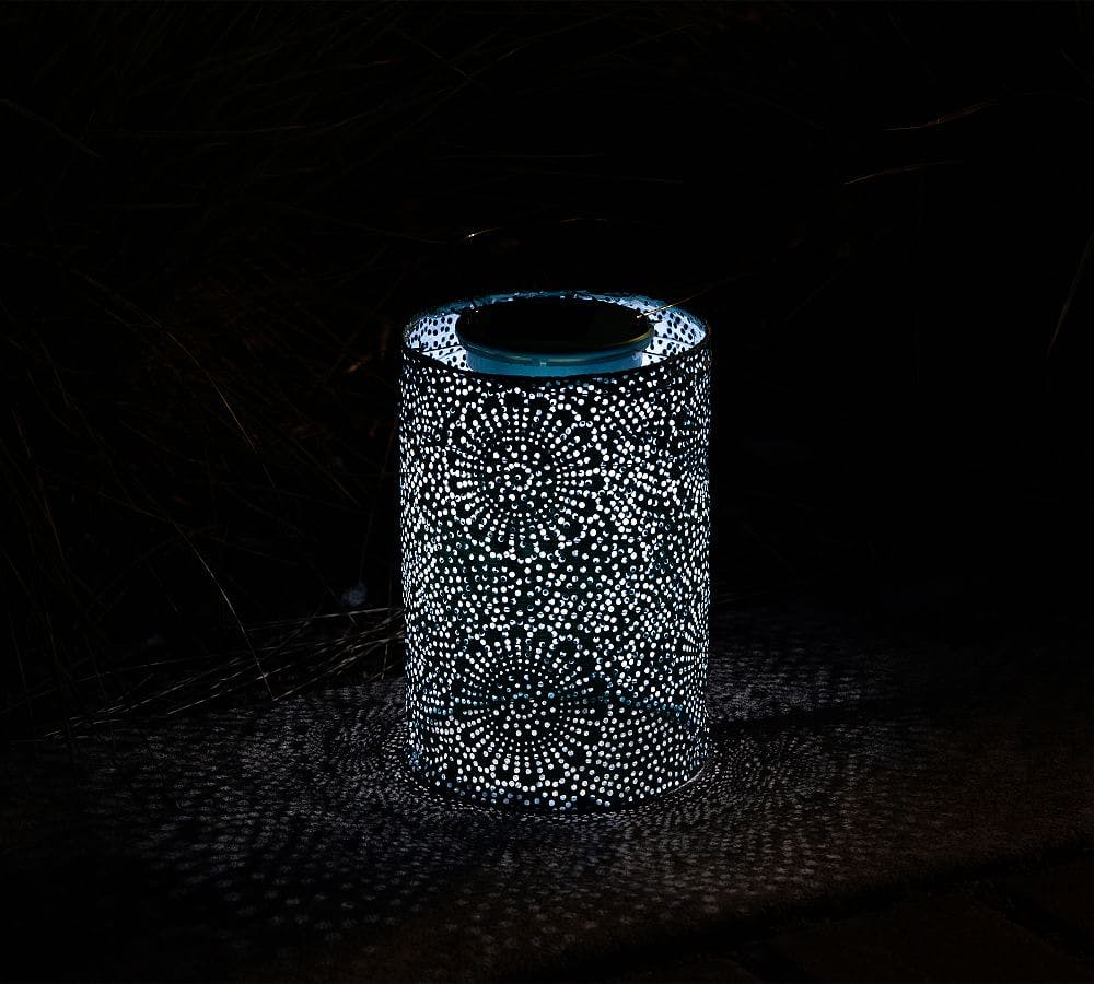 Soji Stella Cylinder Solar Outdoor Lanterns - Set of 2