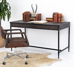Belden Leather Swivel Desk Chair