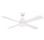 Kwad 52" Matte White Wood Blade Ceiling Fan with LED Light