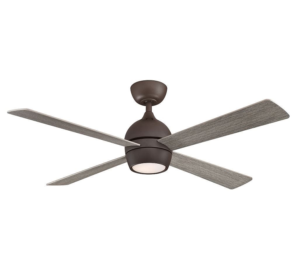 Matte Greige 52" Smart Ceiling Fan with LED Light and Remote