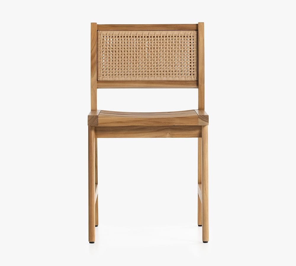 Isobel Mid-Century Teak Frame Outdoor Dining Chair with Cushions