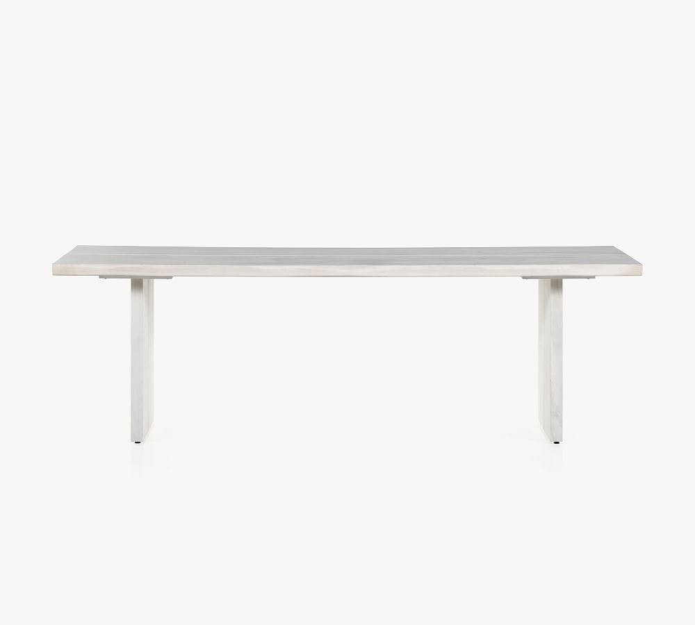 Modern Bleached Guanacaste 94" Rectangular Dining Table for Eight