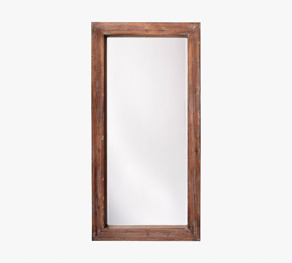 Graywashed Reclaimed Wood Classic Full-Length Wall Mirror