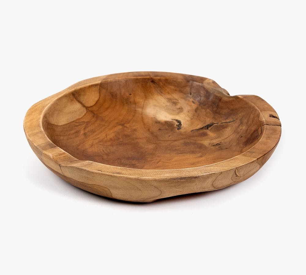 Contemporary Teak Root Decorative Bowl, 16" Brown