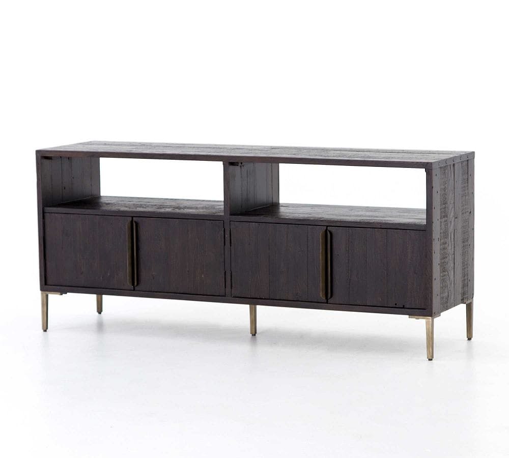 Wyeth Dark Carbon 64" Reclaimed Pine Media Console with Cabinet