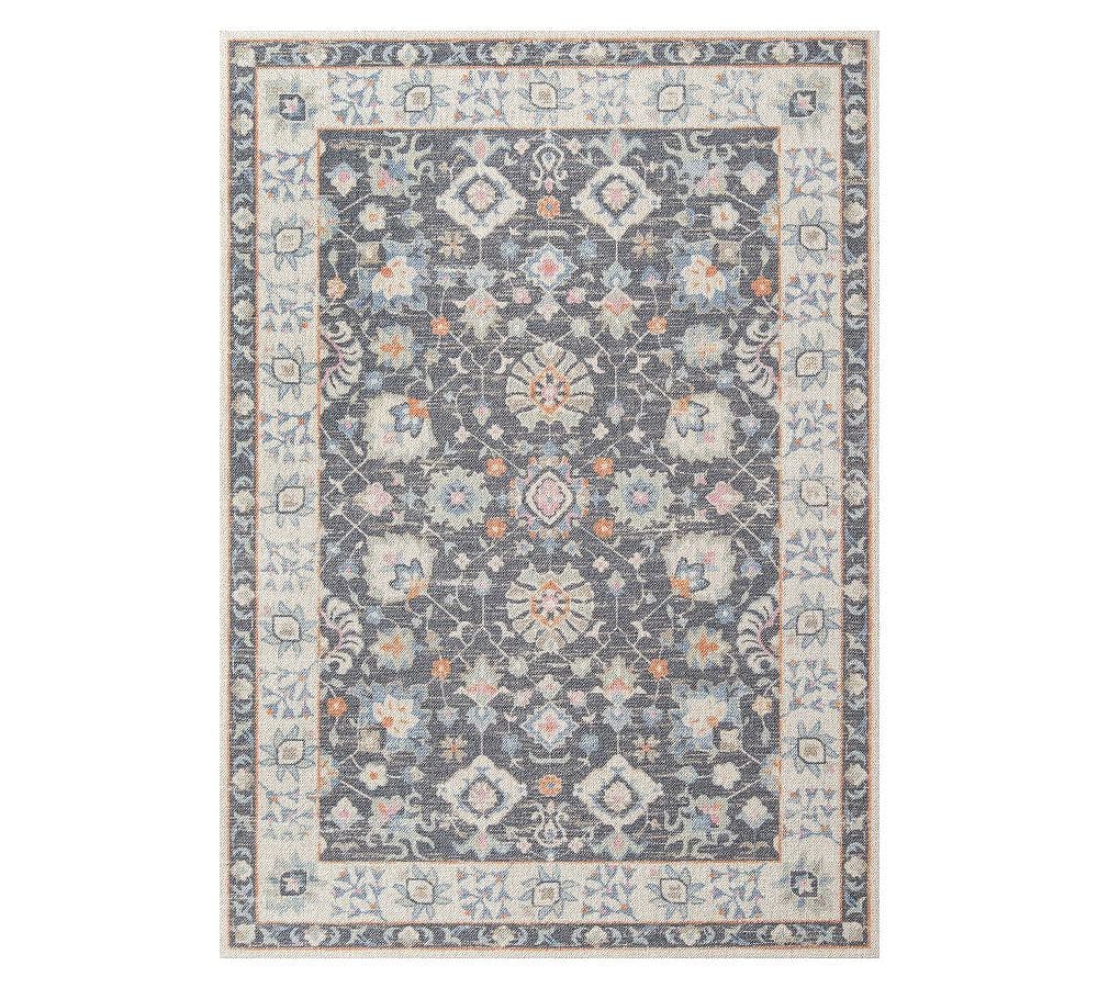 Charcoal Medallion 7'9" x 9'10" Wool-Synthetic Blend Area Rug