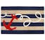 Nautical Anchor Navy and White Hand-Tufted Indoor/Outdoor Rug