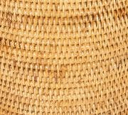 Honey Brown Handwoven Rattan Round Tapered Waste Basket