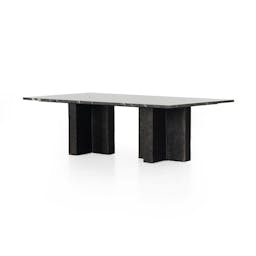 Aluminum Cross Base Rectangle Coffee Table (55")