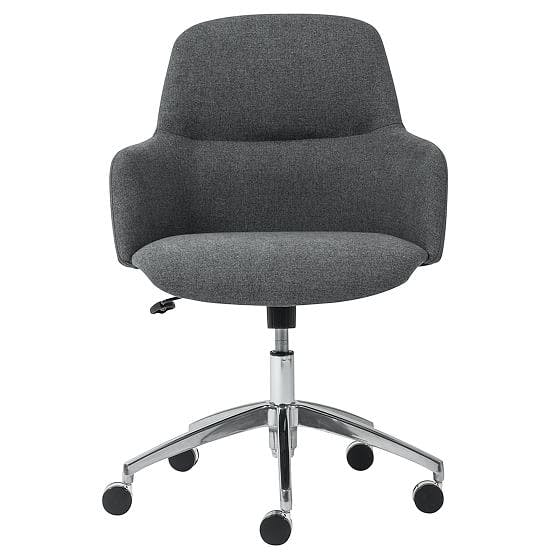 Minna Dark Gray Low Back Swivel Office Chair