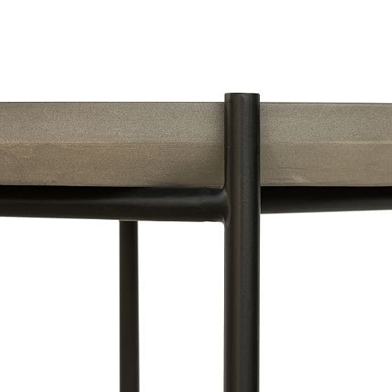 Concrete & Iron End Table