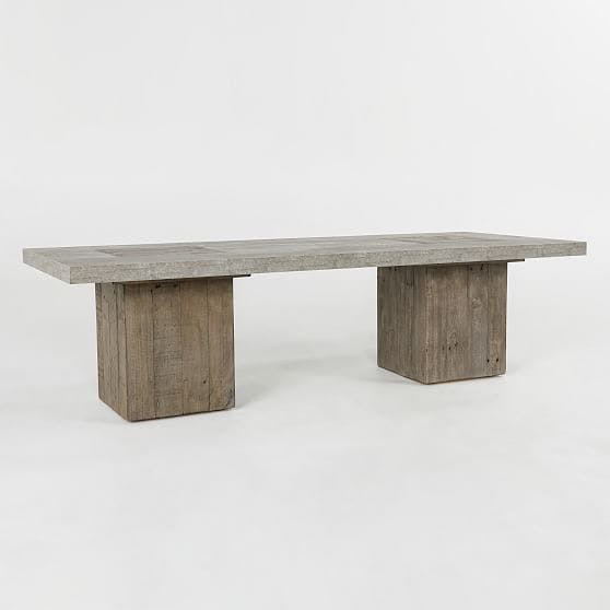 Two-Toned 66" Reclaimed Wood Rectangle Coffee Table
