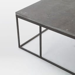 Limestone & Iron Rectangular Coffee Table