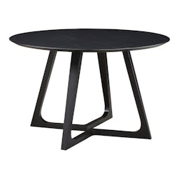 Sculptural Ash Wood Round Dining Table (47.5")