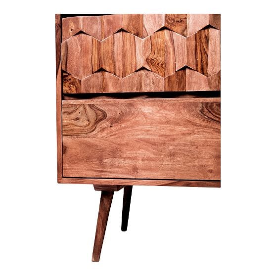 Modern Geo Wood 3-Drawer Dresser (37.5")