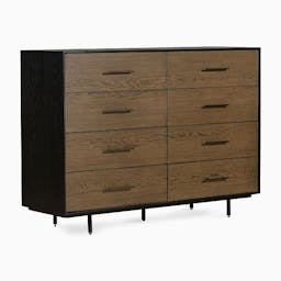 Oak Wood Wrapped 8-Drawer Dresser (59")