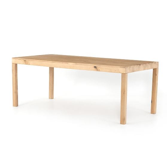 Beckett Solid Poplar Parsons-Style Dining Table for Eight
