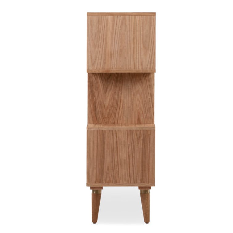 Harmon 48"H x 49.8"W Solid Wood Geometric Bookcase