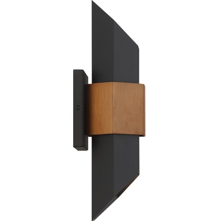 Betton Matte Black 1 - Bulb Integrated LED Outdoor Armed Sconce
