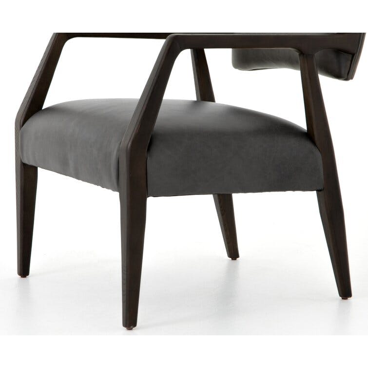 Larabee Accent Chair - Ebony Leather
