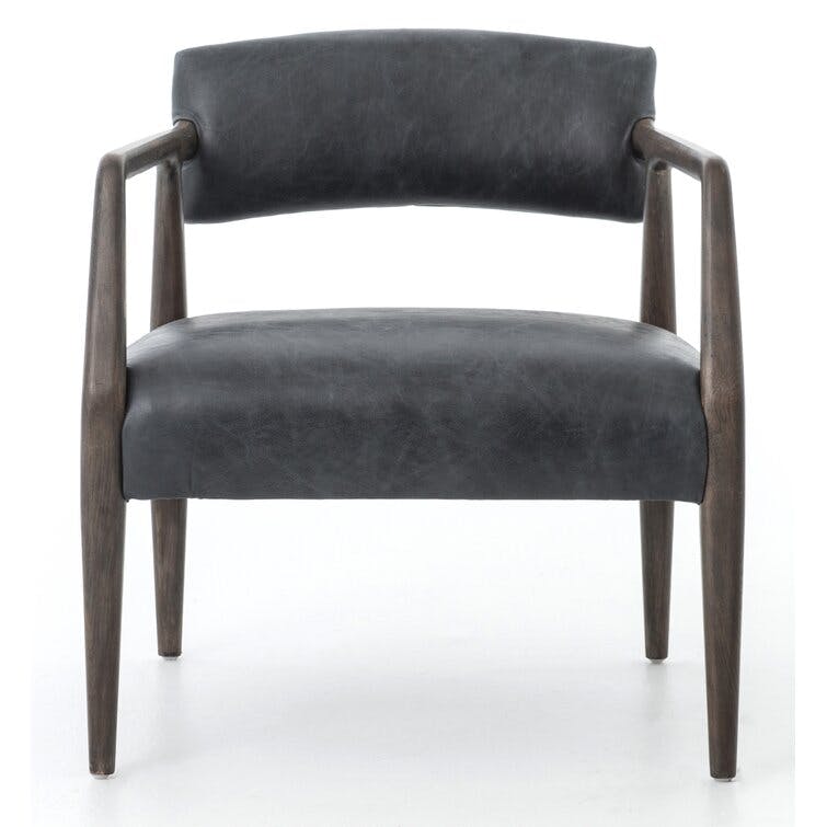 Larabee Accent Chair - Ebony Leather