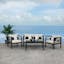 Arlethe 4-Person Black Outdoor Seating Group with Beige Cushions