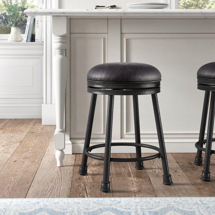 Claire 24" Gray Swivel Counter Stool