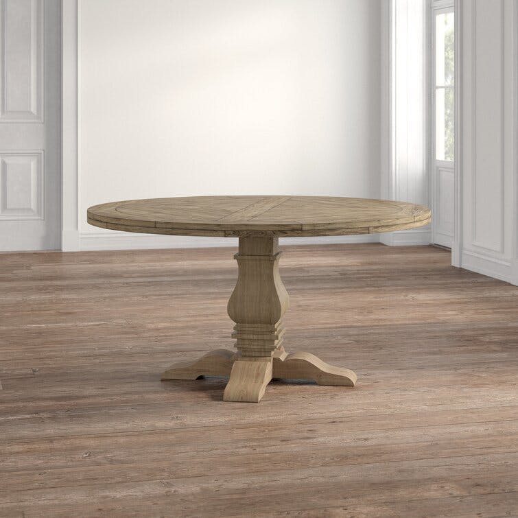Cheatham Solid Wood Pedestal Dining Table