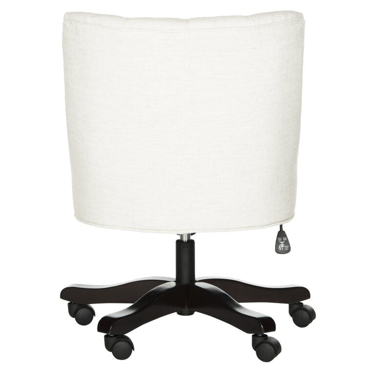 Soho Tufted Creme Linen Swivel Office Chair