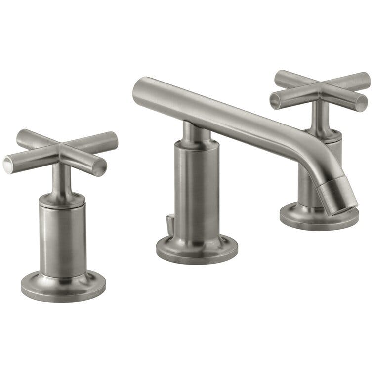 Purist® Widespread Bathroom Sink Faucet with Low Cross Handles and Low Spout