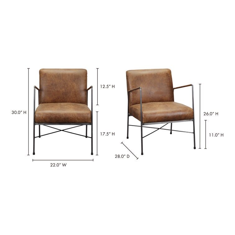 Ivie Leather Accent Chair