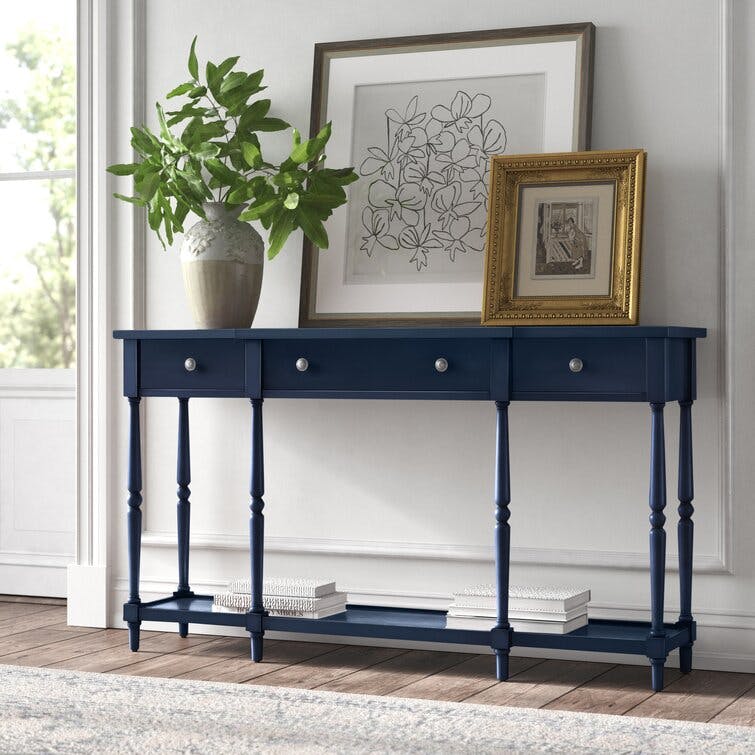 Stately Home 60" Navy Console Table