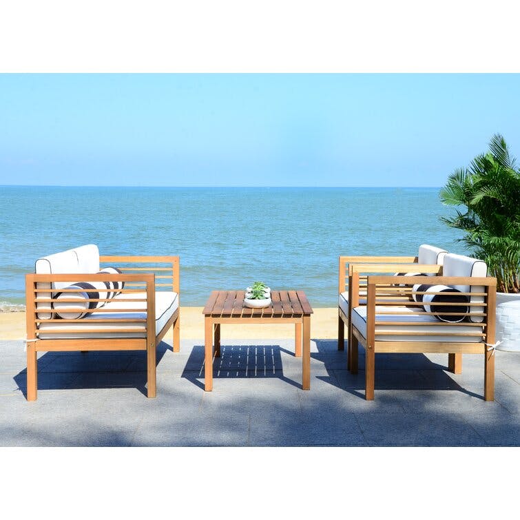 Arlethe 4 - Person Outdoor Seating Group with Cushions