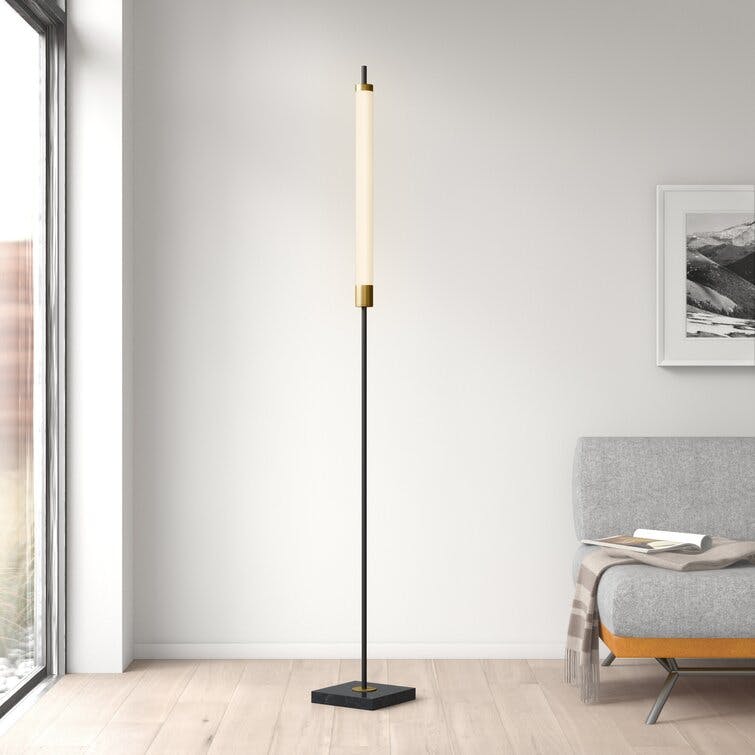 72&#34; 3-way Piper Floor Lamp (Includes LED Light Bulb) Black - Adesso