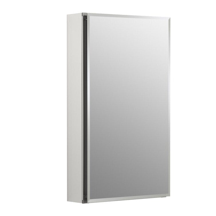 CLC 15"x26" Frameless Aluminum Medicine Cabinet with Adjustable Shelves