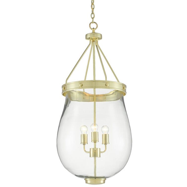 Sumner Glass Bell 3-Light Pendant