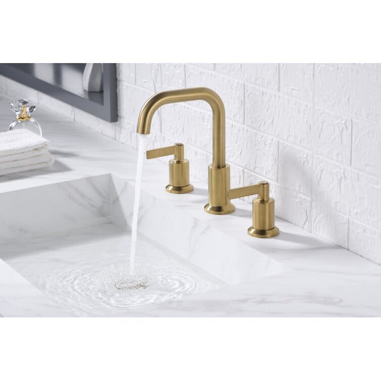 Kree 8'' Nickel Two-Handle Widespread Bathroom Faucet