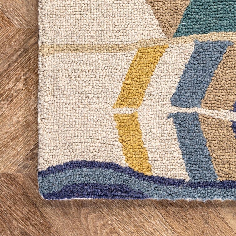 Darcy Hand Tufted 4'x6' Multi-colored Wool Rug