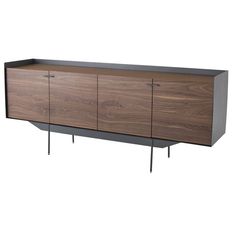 Hera Transitional 78.8'' Brown and Silver Sideboard