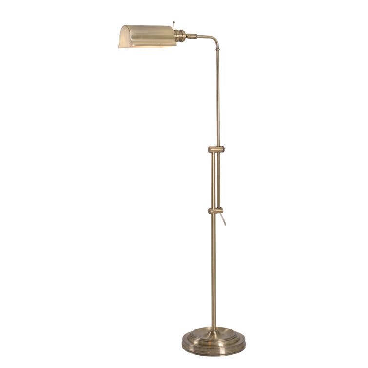 Tricia 50" Antique Brass Task Floor Lamp