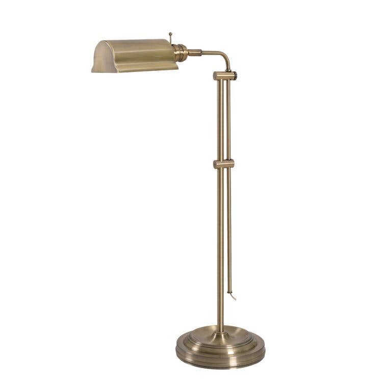 Tricia 50" Antique Brass Task Floor Lamp